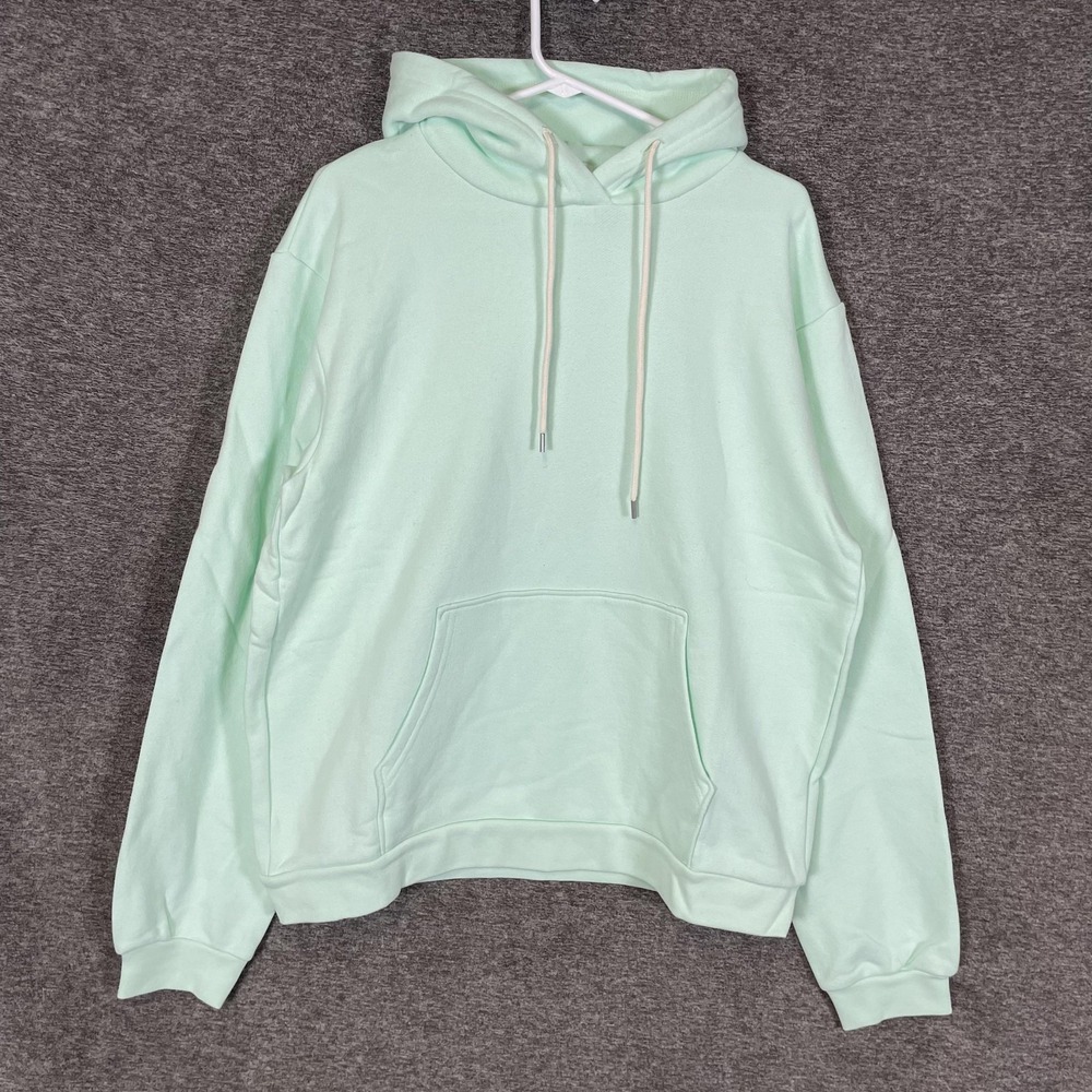 John Elliott Hoodie Mens Large Green Kangaroo Pocket Made USA Sweatshirt‎